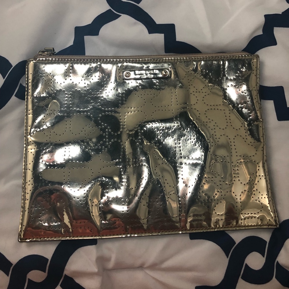 Kate Spade gold clutch